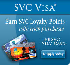 SVC Visa Earn SVC Loyalty Points with each purchase!