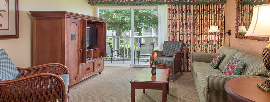 King bed in a Two Bedroom Condominium at the Kauai Coast Resort at the Beachboy